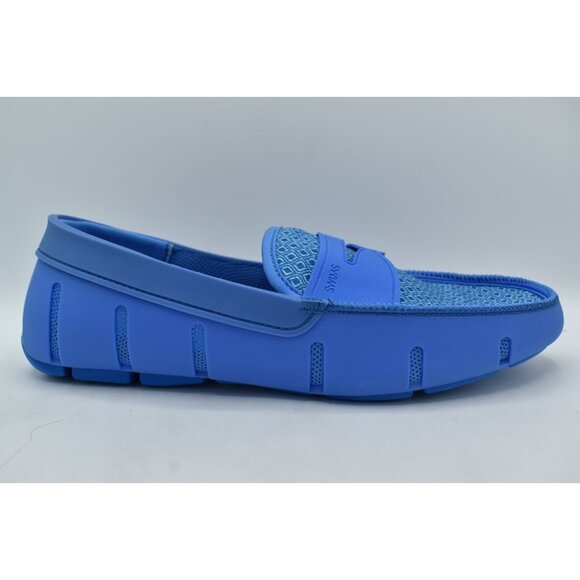 SWIMS Mens Size 9 Sail Blue Printed Penny‎ Loafers Slip On Shoes
